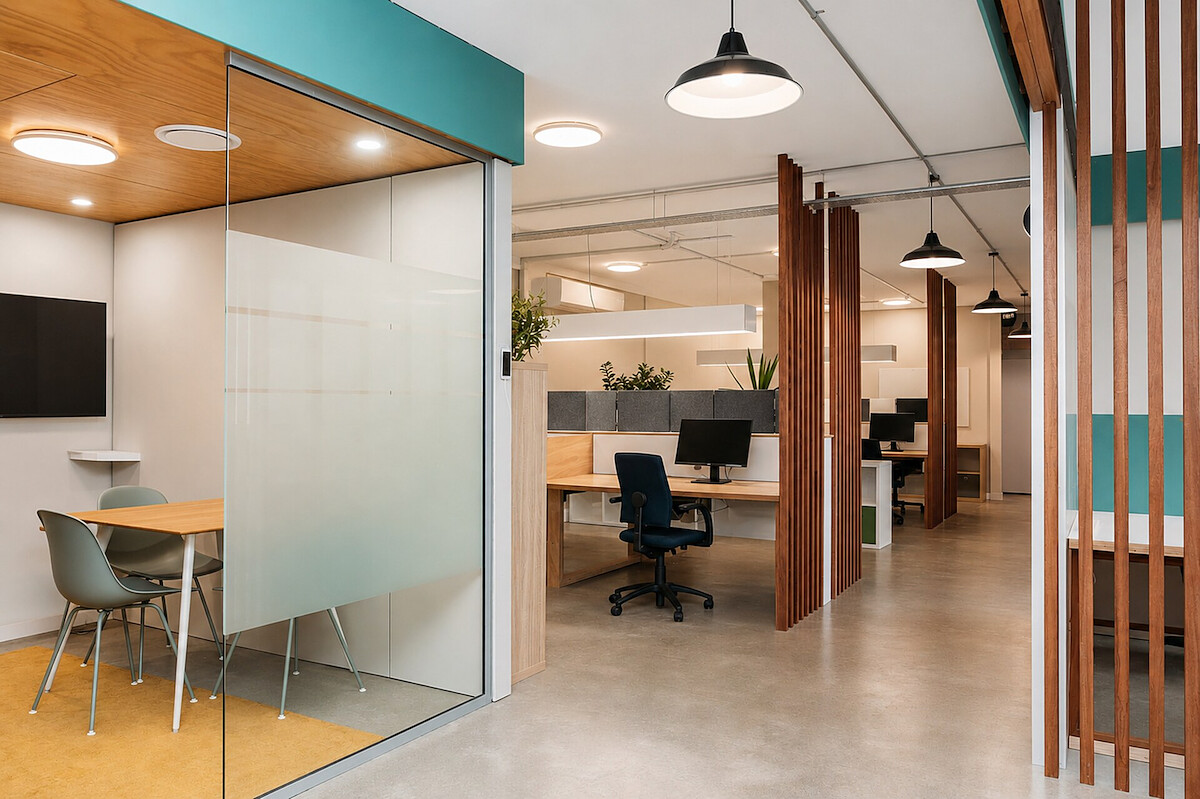 Modern coworking space at Lyall Bay WorkHub Wellington