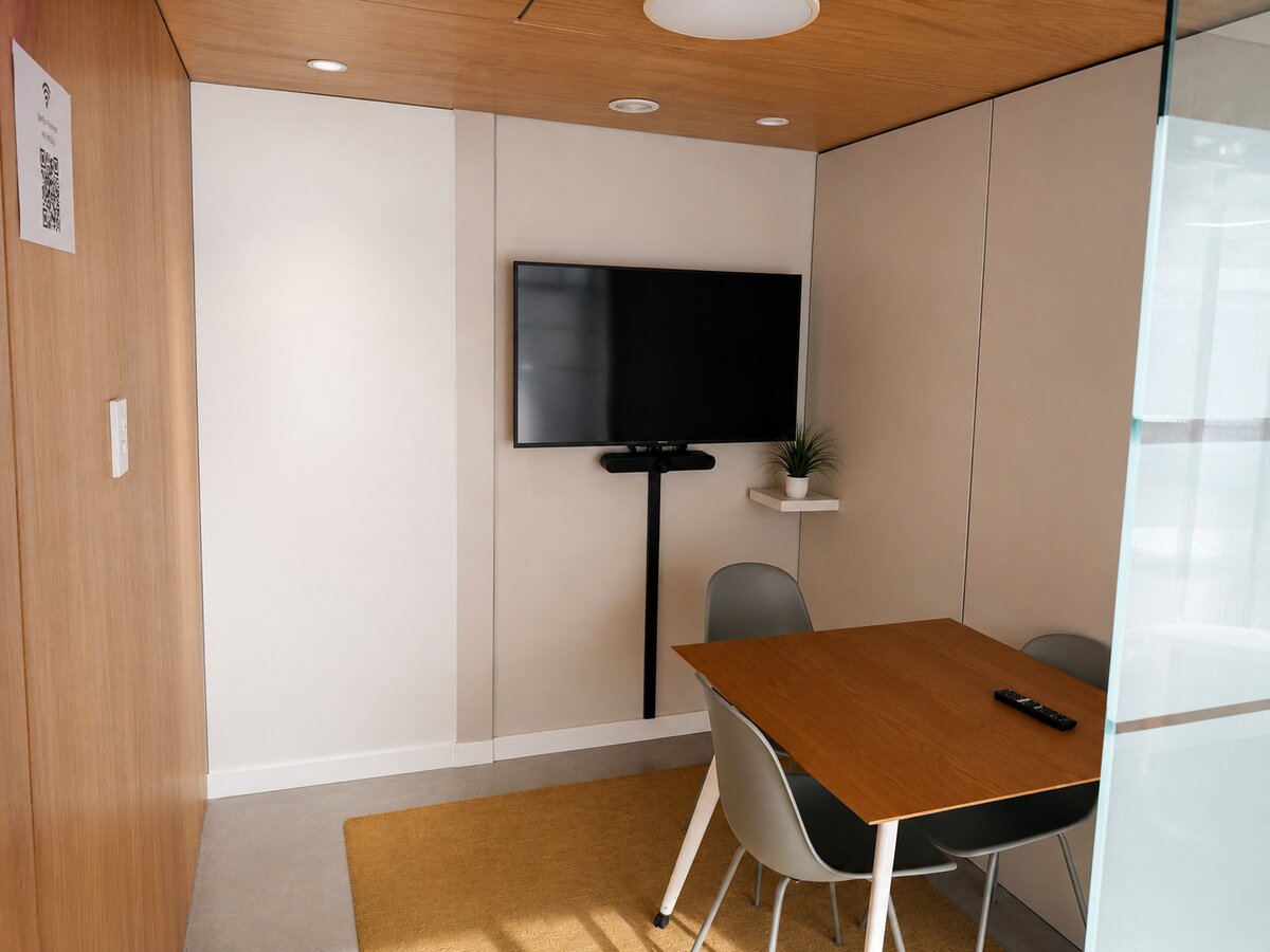 Meeting room (Tide Room) with video conferencing at Lyall Bay WorkHub Wellington